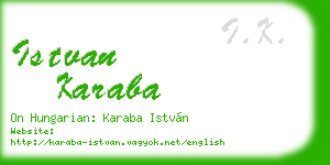 istvan karaba business card